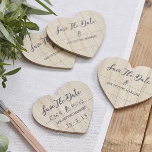 Save the Date Wooden Hearts